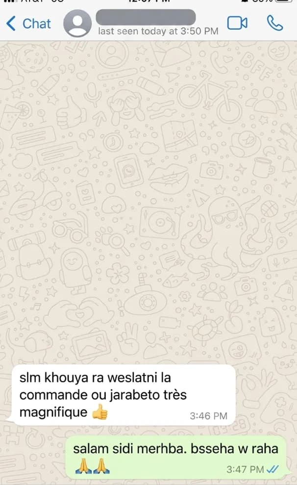 Message client WhatsApp 3
