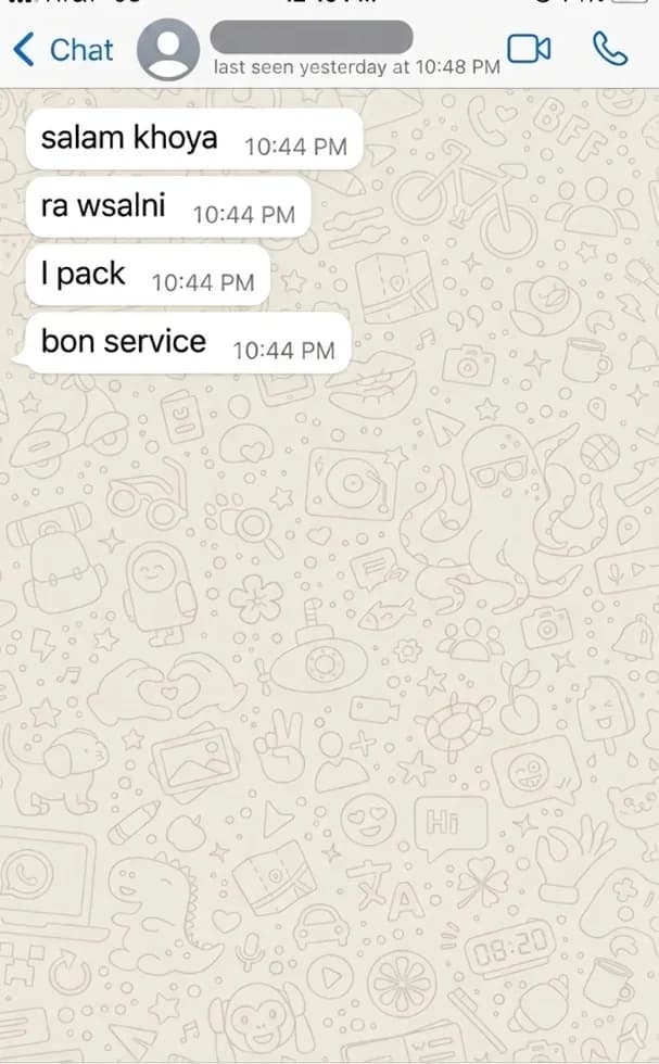 Message client WhatsApp 6